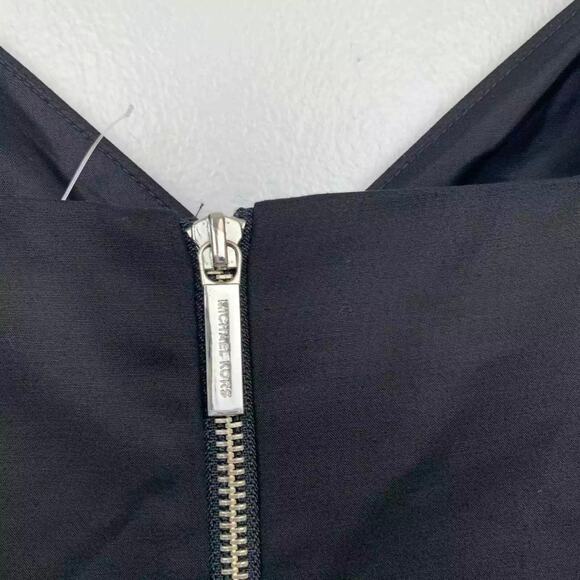 Michael Kors Bodycon Silver Belt Buckle Sexy Little Black Dress Mini Length LBD - Picture 9 of 9